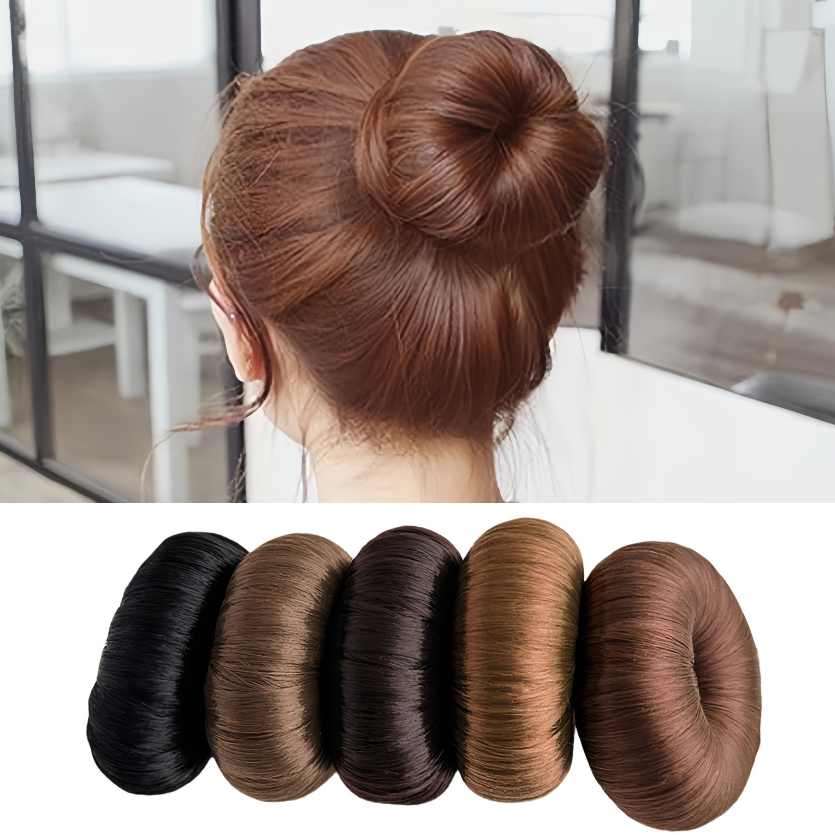 

Women's Hair Bun Maker Set, Basics Style, Easy-to-use Donut Hairpieces For All Hair Types - Versatile Hair Bun For Quick Updo Hairstyles