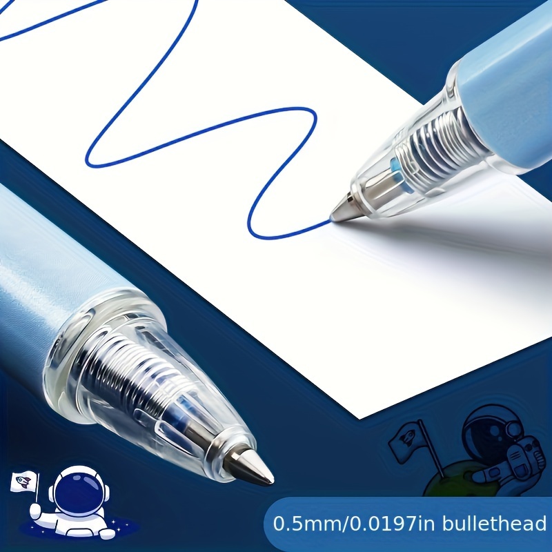 RAYLU PAPER® - Confezione da 3 penne cancellabili retrattili, con inchiostro gel ibrido, colore blu e tratto da 0,7 mm (3 blu