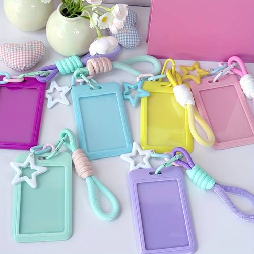 2d 1pc colorful color card holder business card holder student name tag
