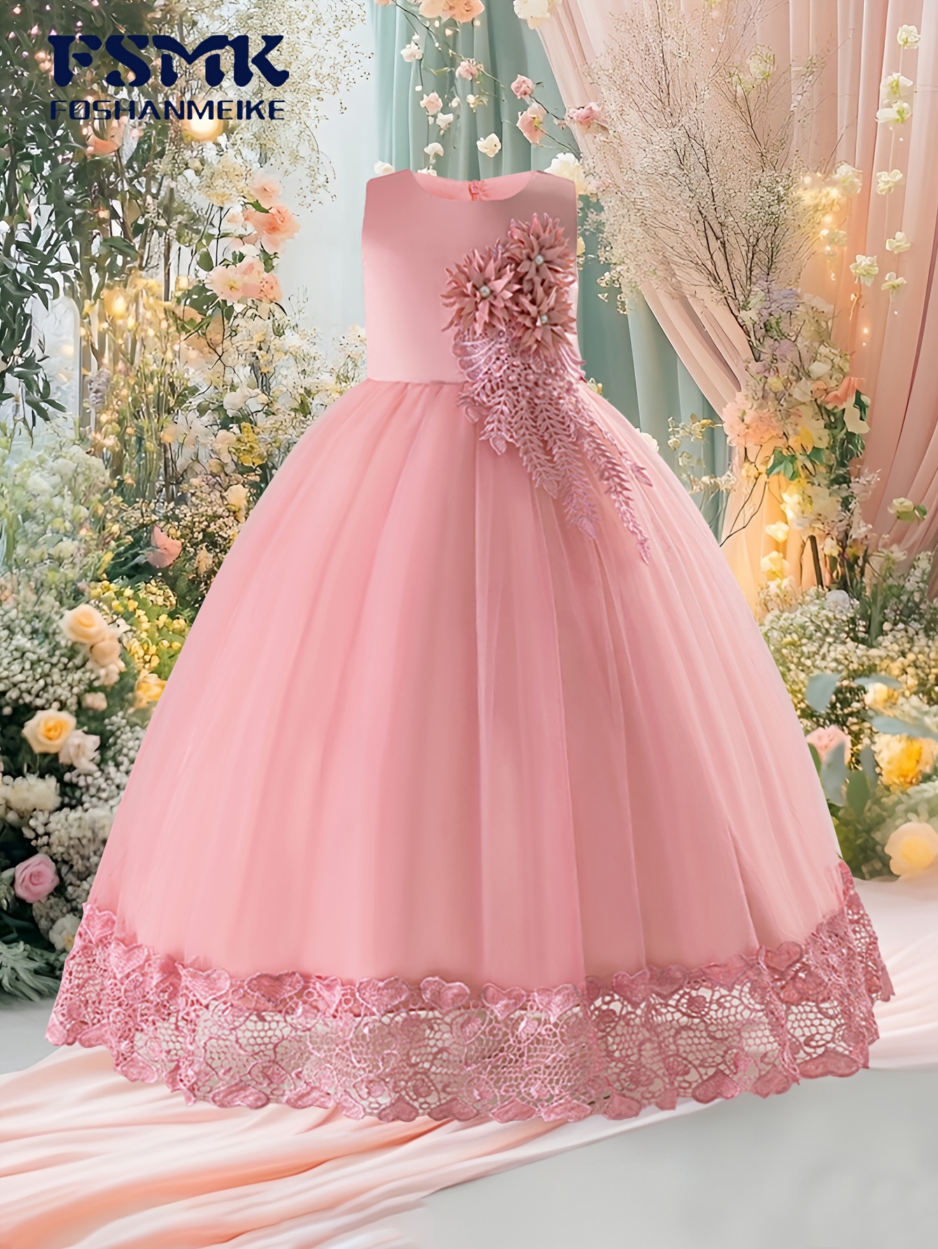 slim fit dress slacks Party / Flower Girl Dress (9038) Blush / 4 main image 1