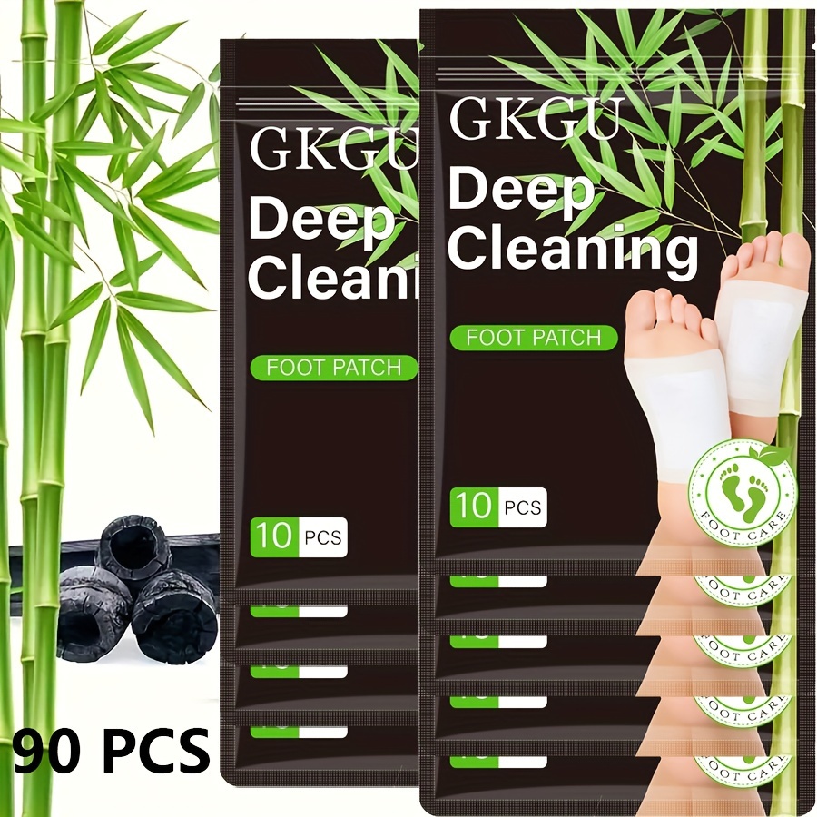 TEMU 90pcs Deep Cleansing , Bamboo Vinegar Ginger Powder Foot Pads, Moisturizing Adhesive Sheets For Foot Care