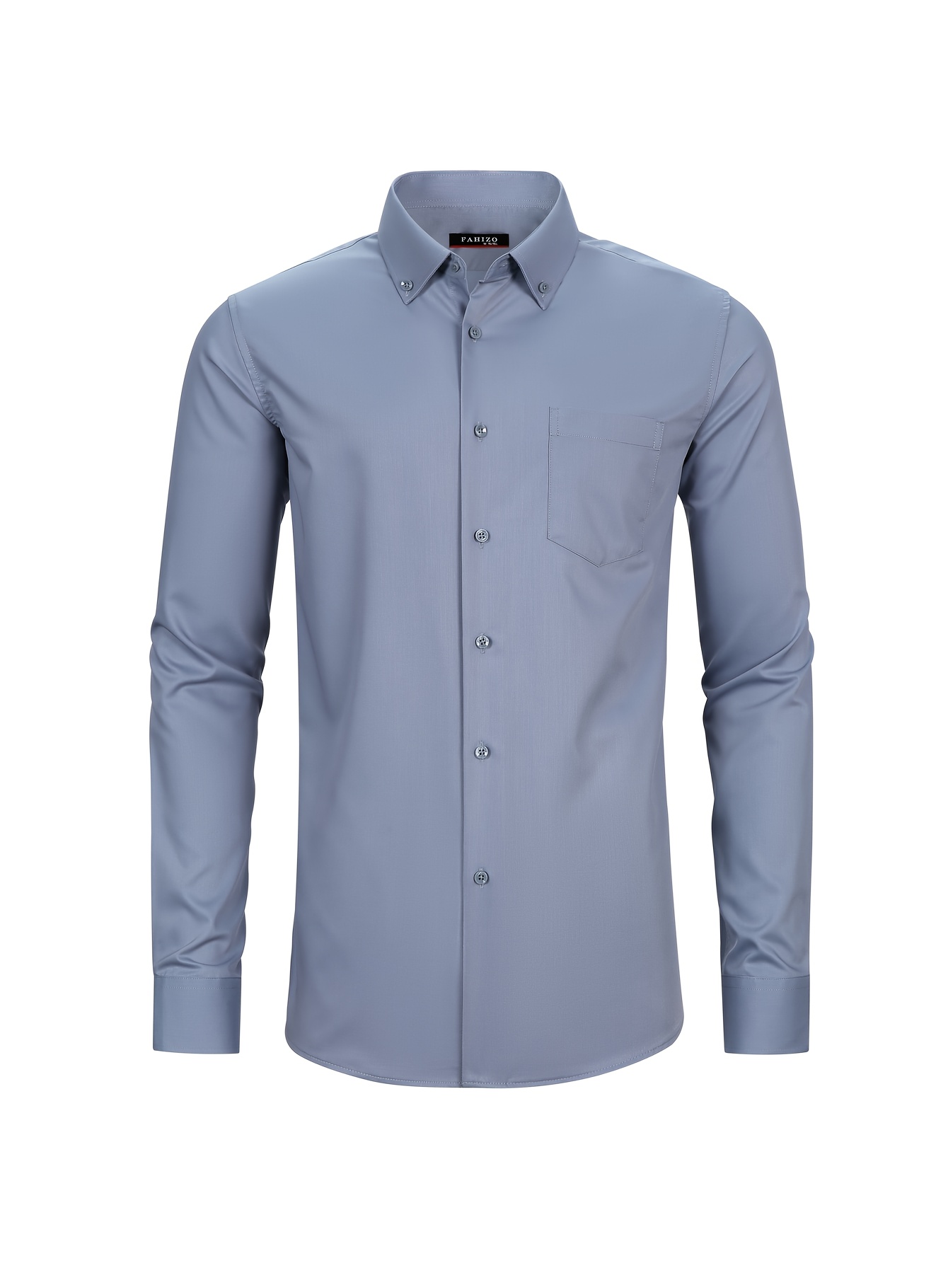amazon dress shirts for men Customized Men's Long Sleeve Formal Shirt Spandex/Cotton with Poplin Fabric Autumn Breathable Cufflink last longer Men's Dress Shirts - All