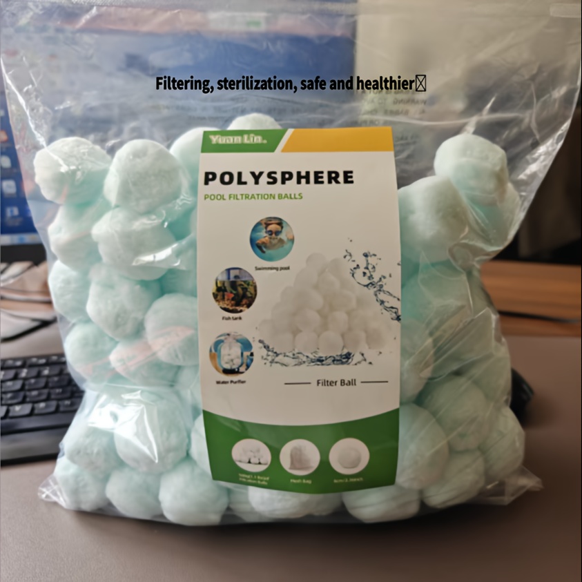 E-shop Pool Filterkugeln - ein Ersatz für 50 kg Filter sand, Faser Filterkugeln/Pool Filtersystem, Aquarium Filtersystem, Wiederverwendbare Poolfilter