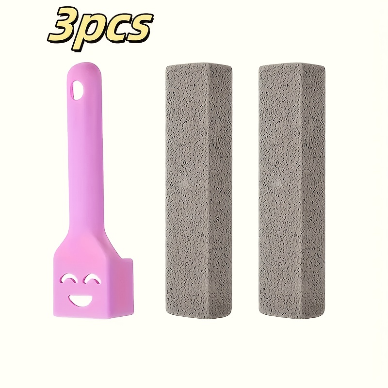 TEMU 3pcs Pool Pumice Cleaning Stick With Handle, Rust Remover Suitable For Toilets, Bathrooms, Kitchens, Grills, And Tiles, Removes Water Stains And , Household Cleaning Tools