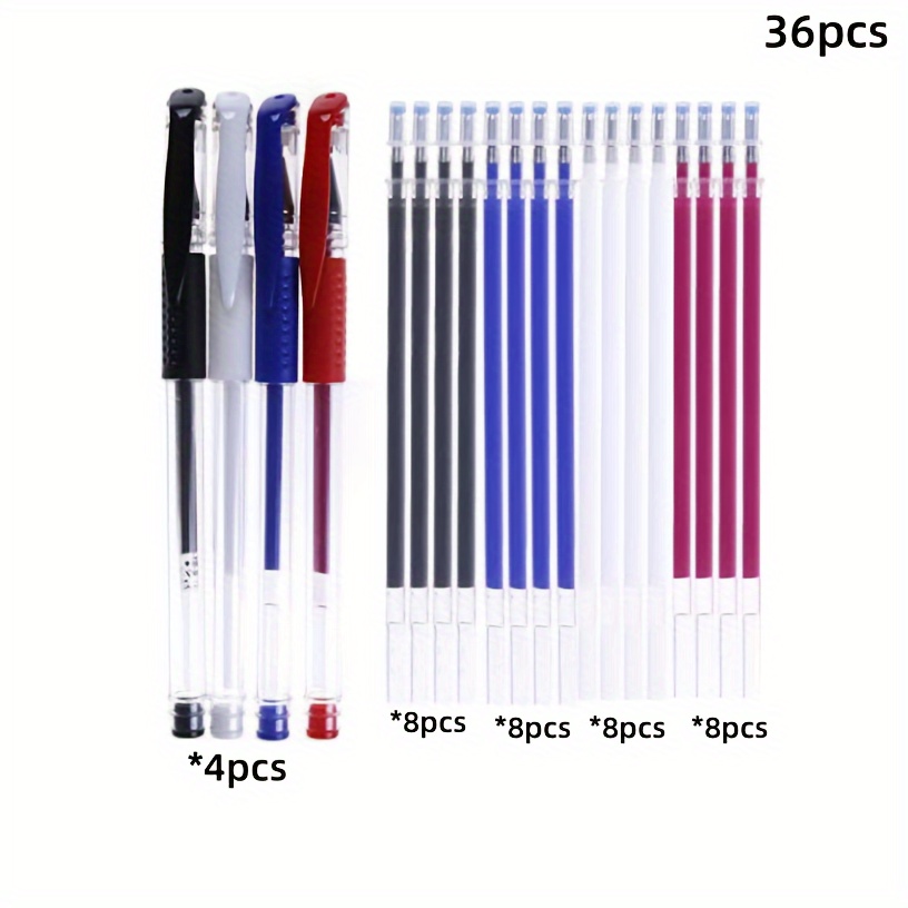 TEMU Marking Pens Set - 36pcs (4 Pen Cases + 32 Refills) / 64pcs (8 Pen Cases + 56 Refills) - Writing Tailors Markers For Quilting, Sewing, Dressmaking, Diy Projects