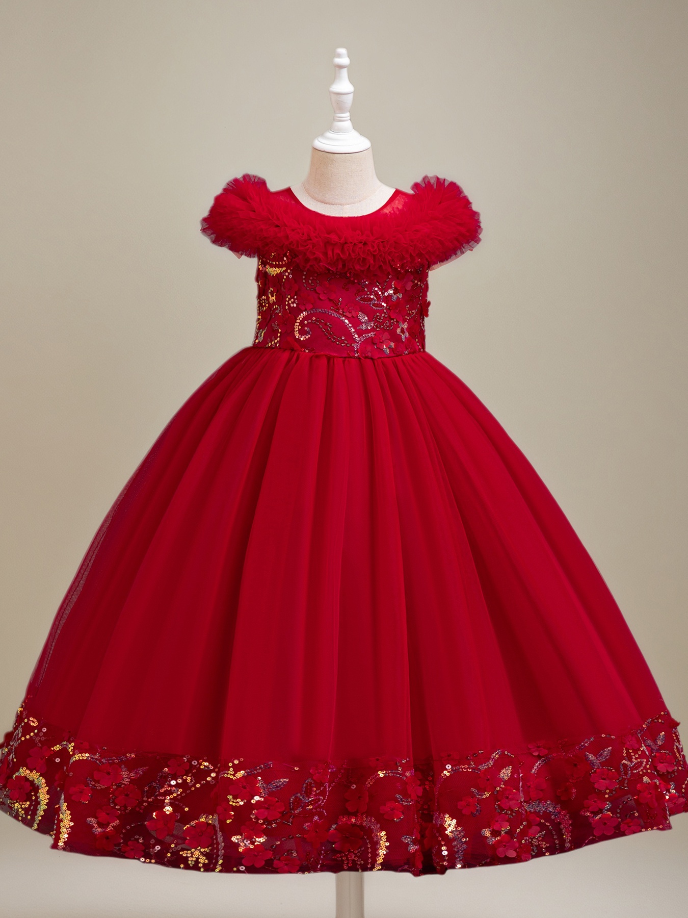 girls ball concert formal dress childrens long net gauze - Temu Australia