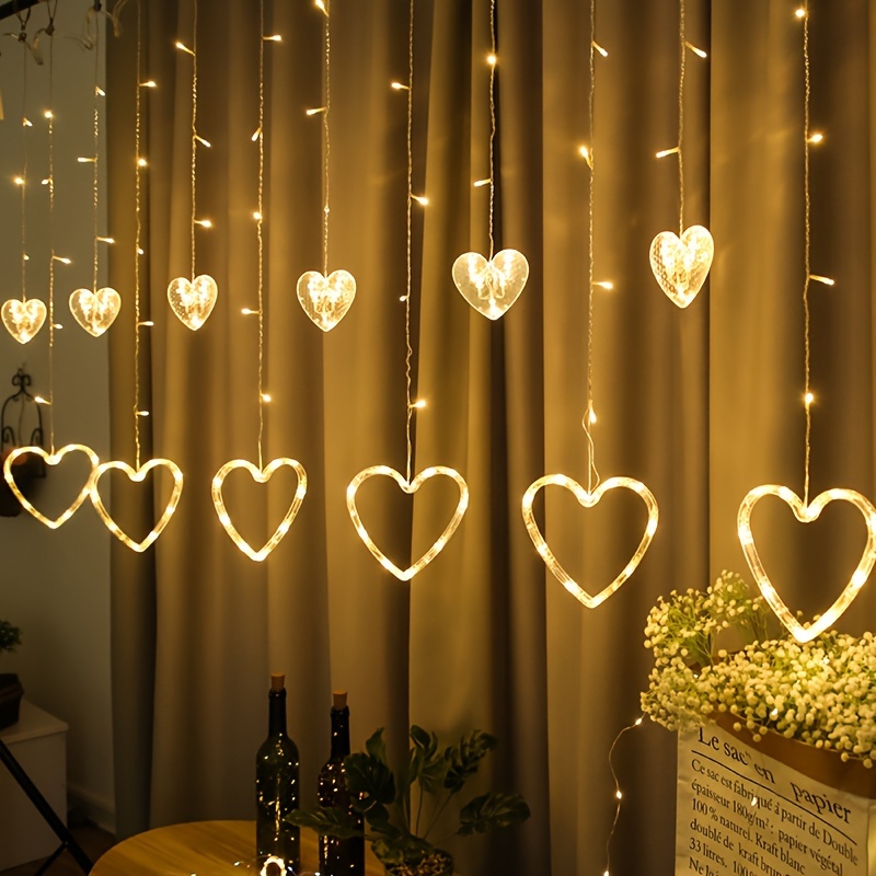 1pc led heart shaped curtain fairy