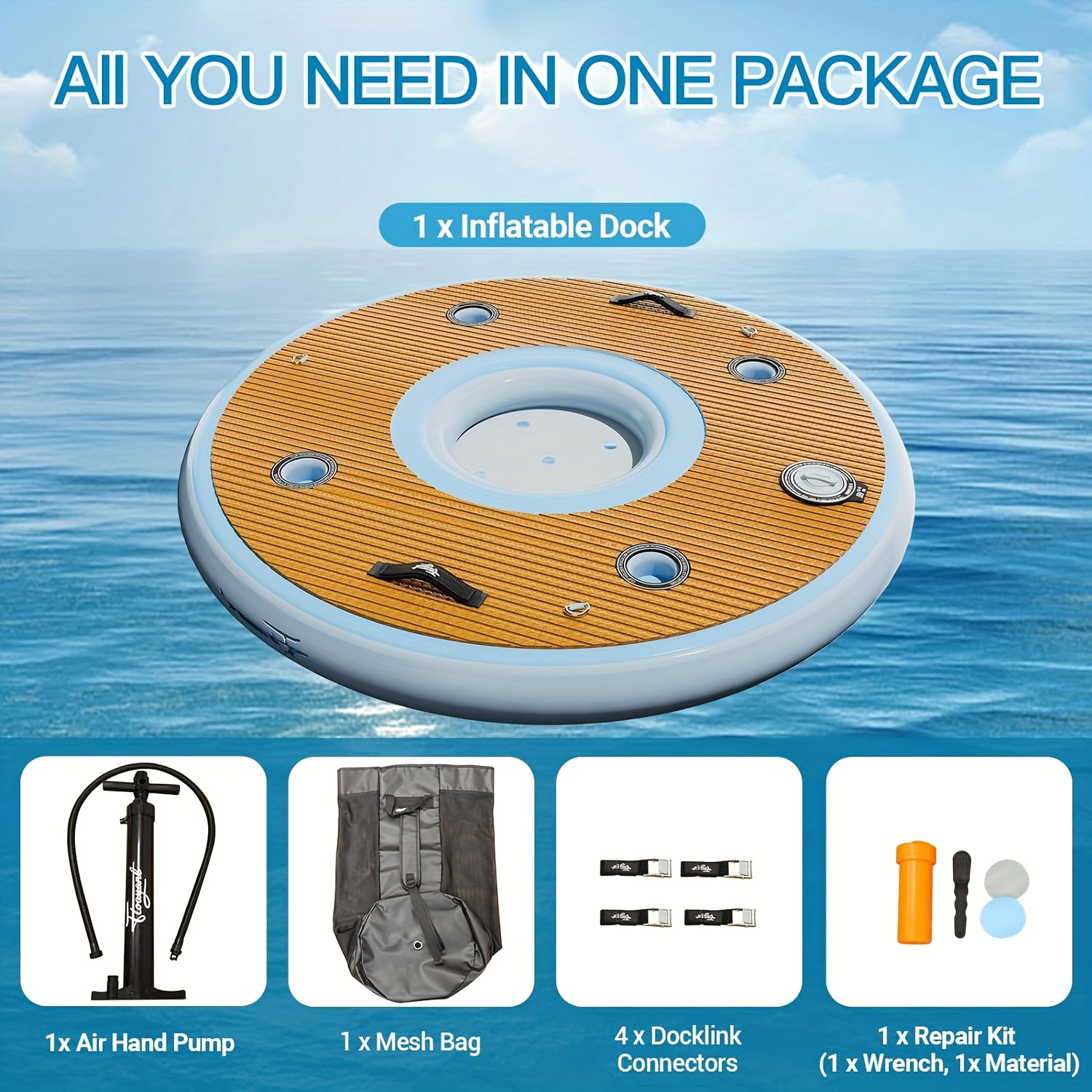 Inflatable Air Hand Pump Mesh Bag Easy Carry Temu