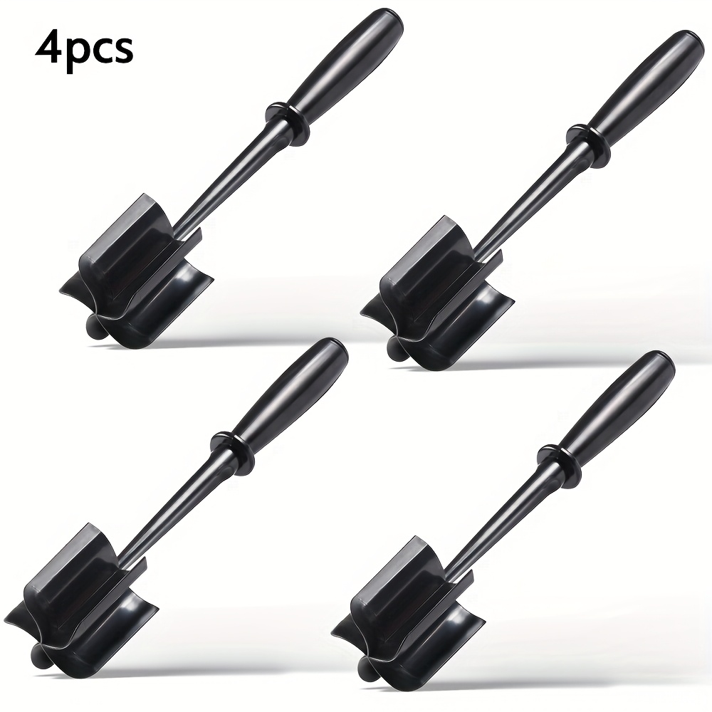 TEMU Meat Chopper, 2pcs/4pcs Sopito 5 Curve Blades Meat Masher Resistant Smasher For Hamburger, Ground Beef, Black