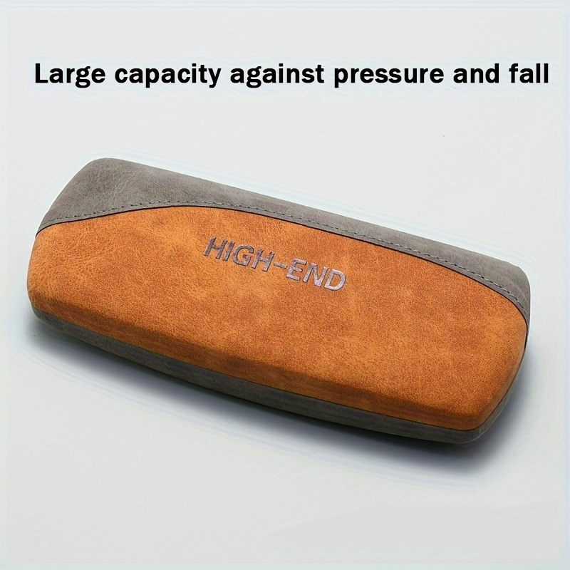 Kezhan High-end Iron Eyeglass Cases, Durable Metal Frame With Suede Leather, Anti-press Student Flip Cover For, Fashionable Box Batch Type