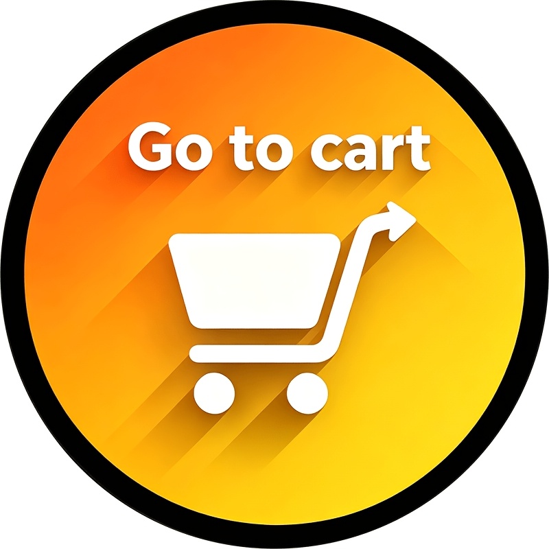 TEMU 2d Flat, 2d Flat- 1pc, Not3d, Round Go To Cart Sign- High-contrast Metal Workplace Safety Label-8x8 Inches--library Store Office Construction