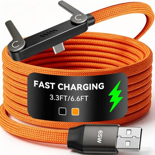 2 in 1 foldable kickstand type c cable u shape gaming charging cord nylon braided usb c fast charger for iphone 17 16 15 series