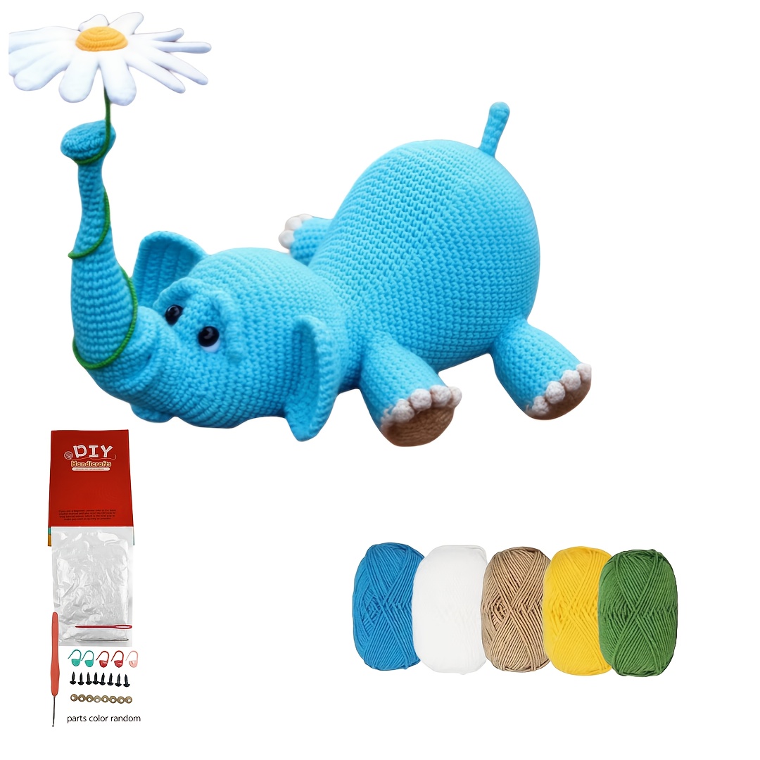 Image of 1set Animal Crochet Kit For Beginners, Beginner Crochet Kit For Adults With Text Tutorials, Crafts For Adults, Birthday Festival Gifts, Cute Funny Modern Home Decorative Ornaments