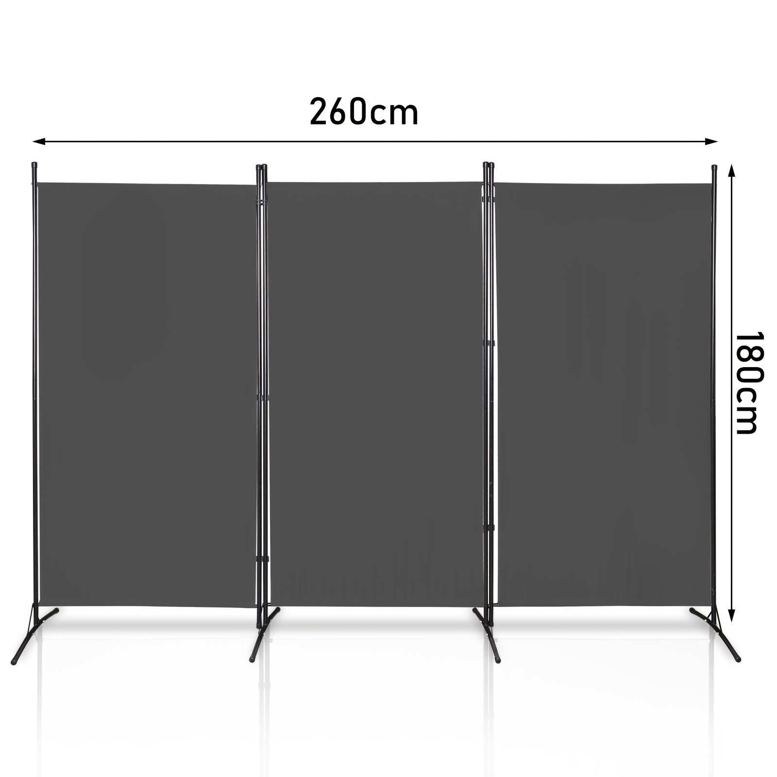 TEMU Three-panel Screen, 260 * 180cm, Foldable And Easy To Store, Partition Screen, Foldable, Free-standing Space-, Indoor Partition Screen, Suitable
