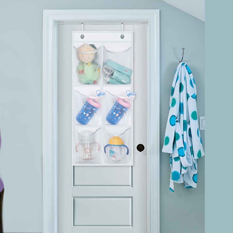 2pcs white fabric door shoe organizer clear mesh pockets Temu