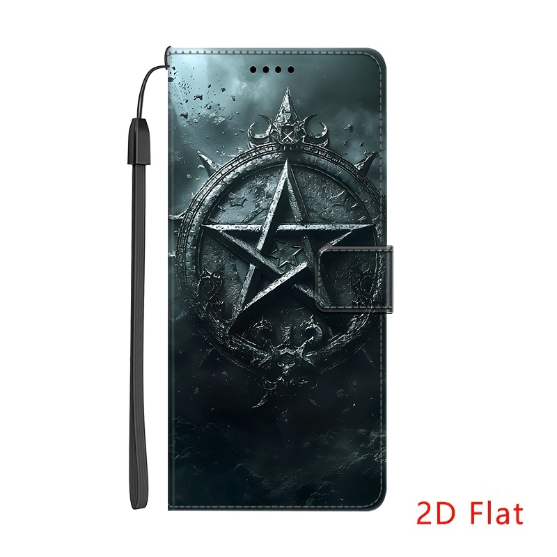 TEMU Phone Case: Dark Symbol Flip Wallet Phone Case Suitable For Galaxy A90 A72 A71 A70 A60 A57 A56 A55 A54 A53 A52 A51 A50 A42 A41 A40 A37 A36 A35