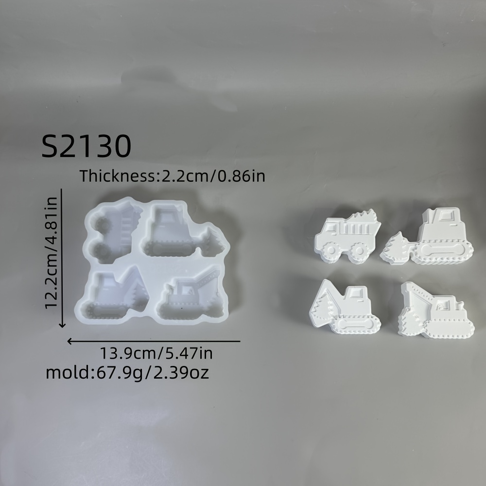 E-shop Harz-Silikonform LKW Bagger Kombination 3D-Dekoration Silikonform DIY Kerzen-Silikonform Gips-Dekoration Silikonform Heimdekoration