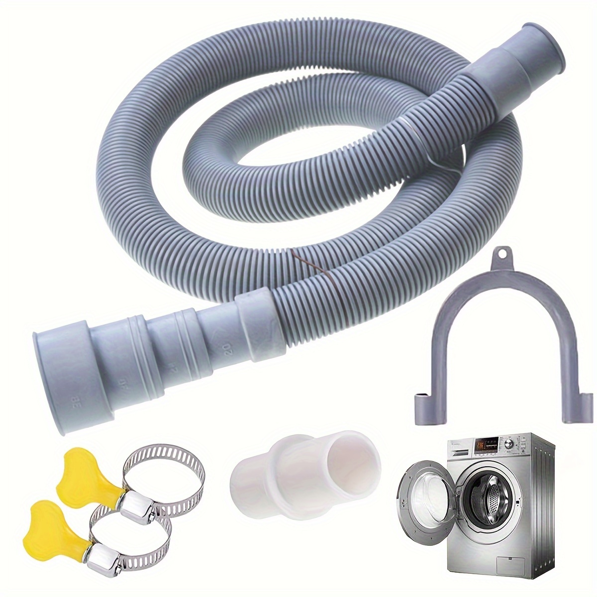 

-duty Drain Hose For Washing Machines - Extendable, Thickened Multiple , In 2m/3m/4m/5m Lengths & 20/24/30/38mm Diameters