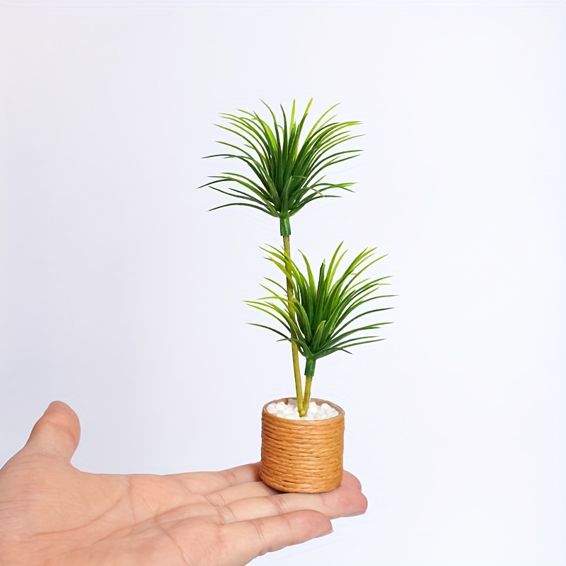 Image of Realistic 1/6 Scale Miniature Tree Bonsai, Dollhouse Miniature Simulation Potted Plant, Tree Bonsai Model, Mini Artificial Plant Model, Miniature Simulated Tree With Pot, For Dollhouse Decoration