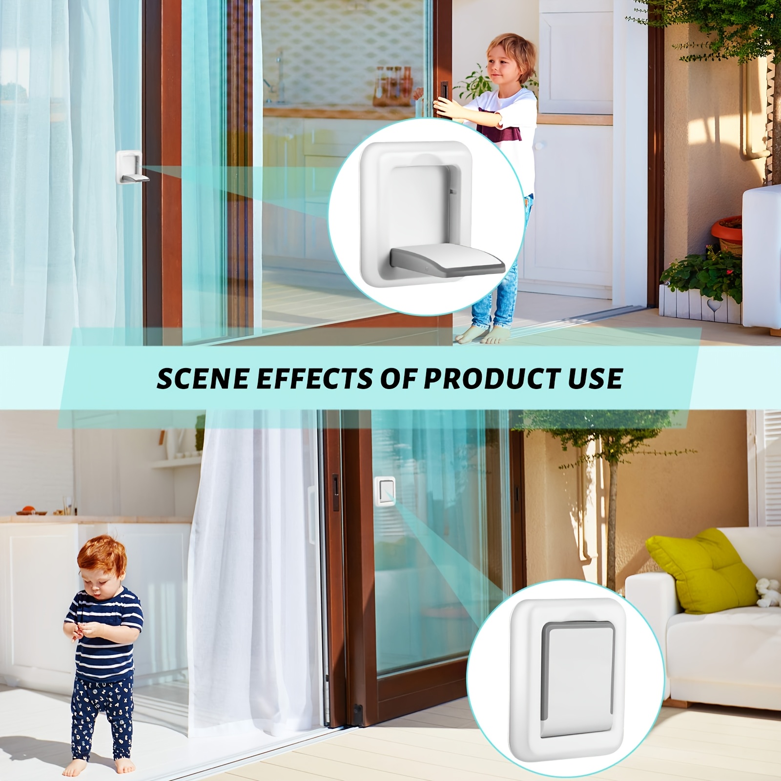 Upgraded Child Proof Sliding Door Lock, 4pcs Set