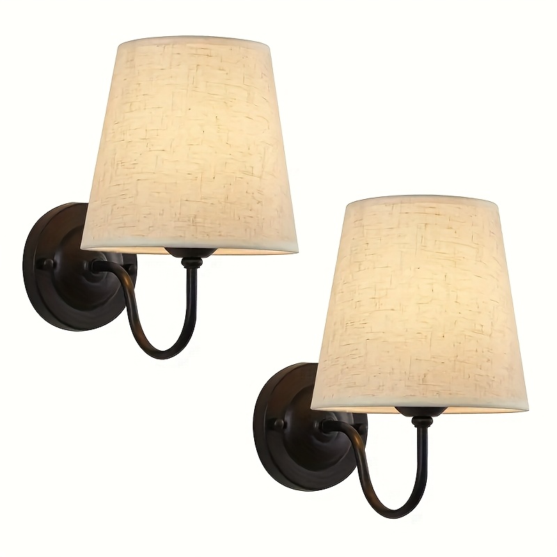 Abat-jour En Tissu Rétro Avec Pompons - Housse De Lampe Décorative 31x32 Cm - Pour Salon, Chambre - Lumière Douce Et Protection Des Yeux - 8