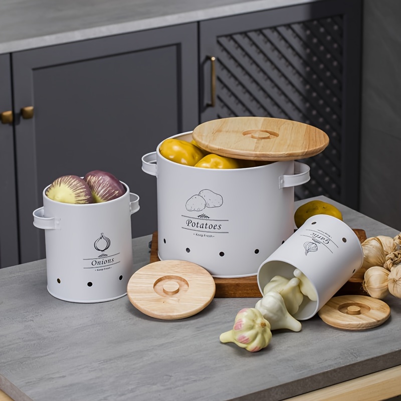 Boite Oignon Lot De 3 Bou00eetes De Rangement Pour , Oignons Pommes De Terre