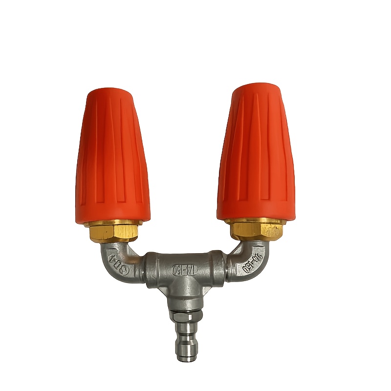 high pressure water gun rotating nozzle with aluminum alloy and large bend stainless steel hose connector