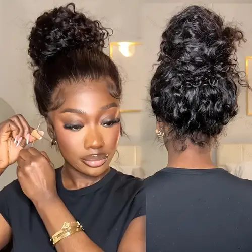 deep wave wig 360 full lace wig human hair wig 200 density transparent hd lace frontal wig wet and wavy human hair wig 100 human hair wigs for women