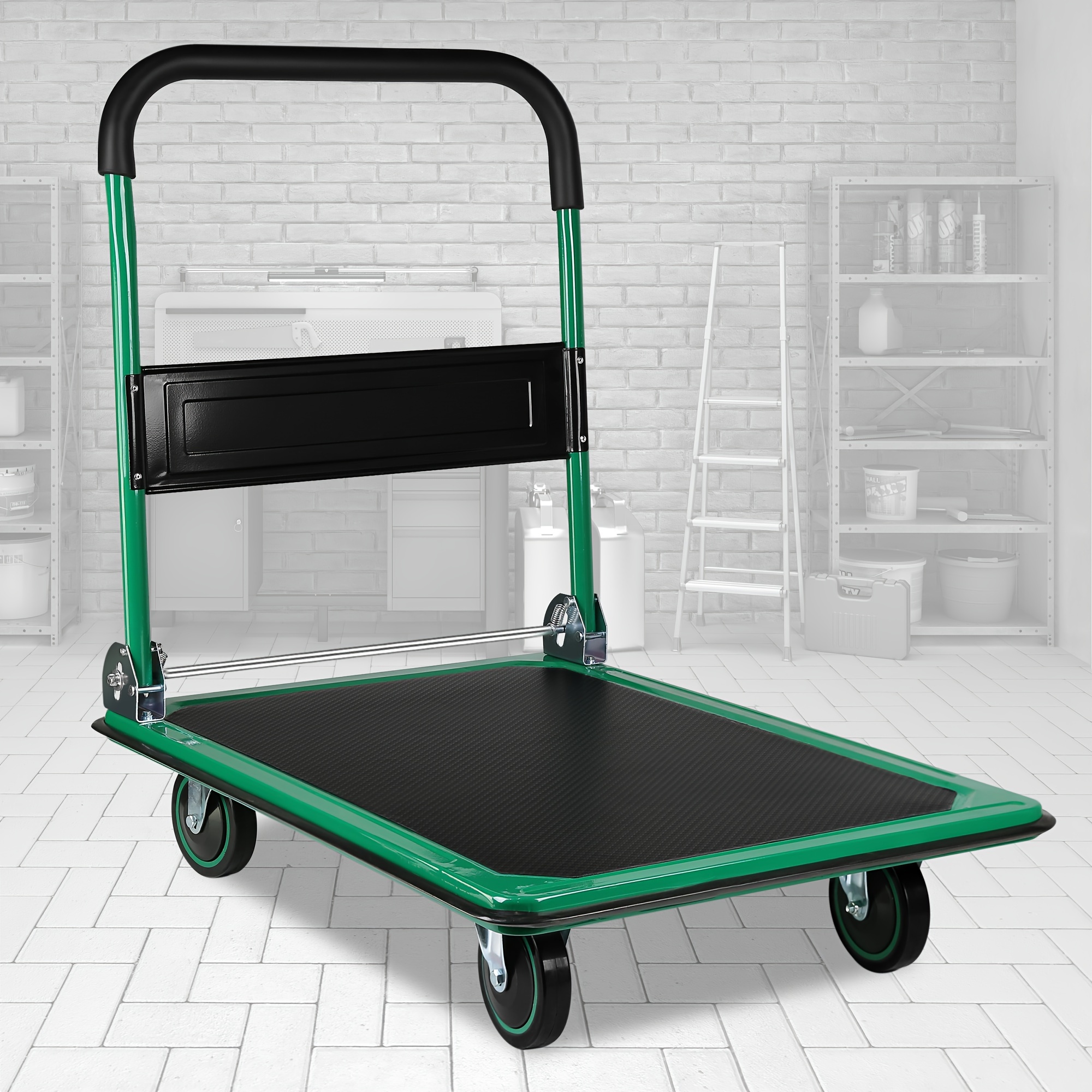 

Platform Truck Hand Truck Large Size Foldable For Moving Easy Storage And 360 Degree Swivel Wheels 660lbs Weight Capacity