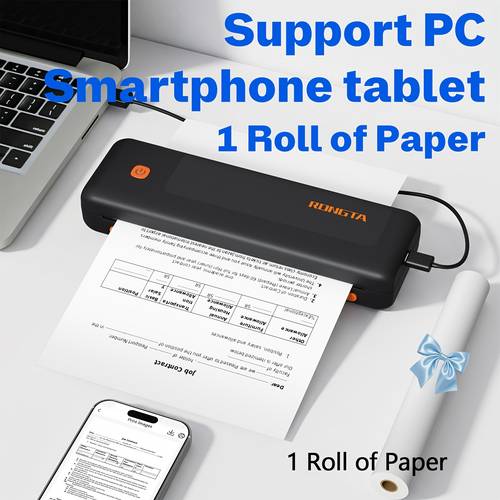 item picture f12 a4 inkless thermal printer wireless supports standard letter paper ideal for modern and travel starter paper roll