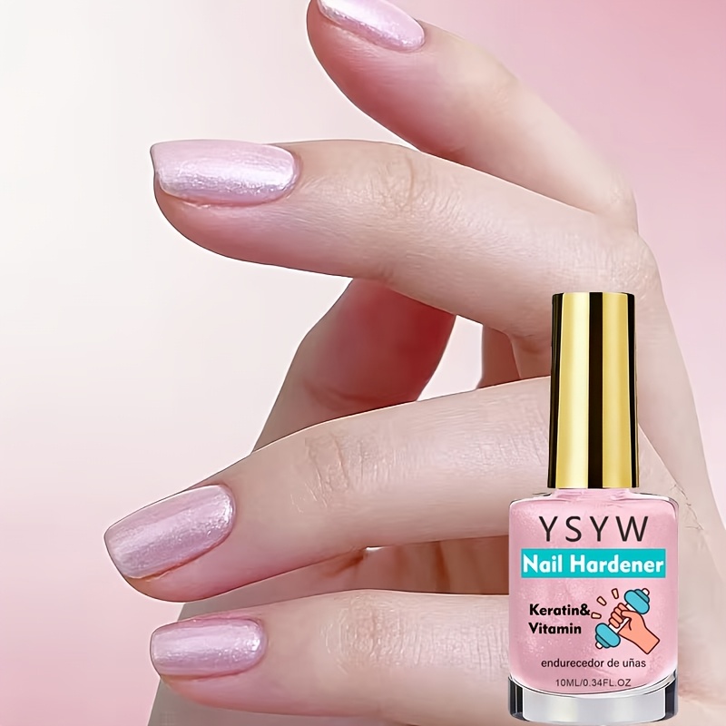 Image of 1pc Pink Pearl Nail Hardener | Quick-dry, No Baking, Cooling Effect, Atmosphere, Enhancing Beauty, Fashionable Manicure, Ideal For Parties, Quality, Long-lasting Formula
