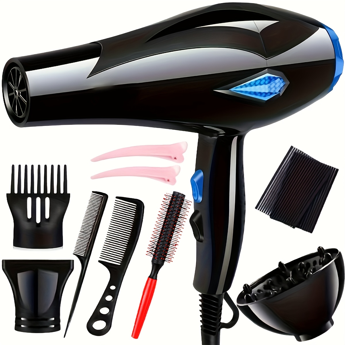 

Morfone Electric Hair Dryer Set; 1 Hair Dryer+10 Accessories, Beauty&personal Care Electrical Hair Tools, Portable Home/travel Hair Dryer.suitable Christmas And New Year Gifts For