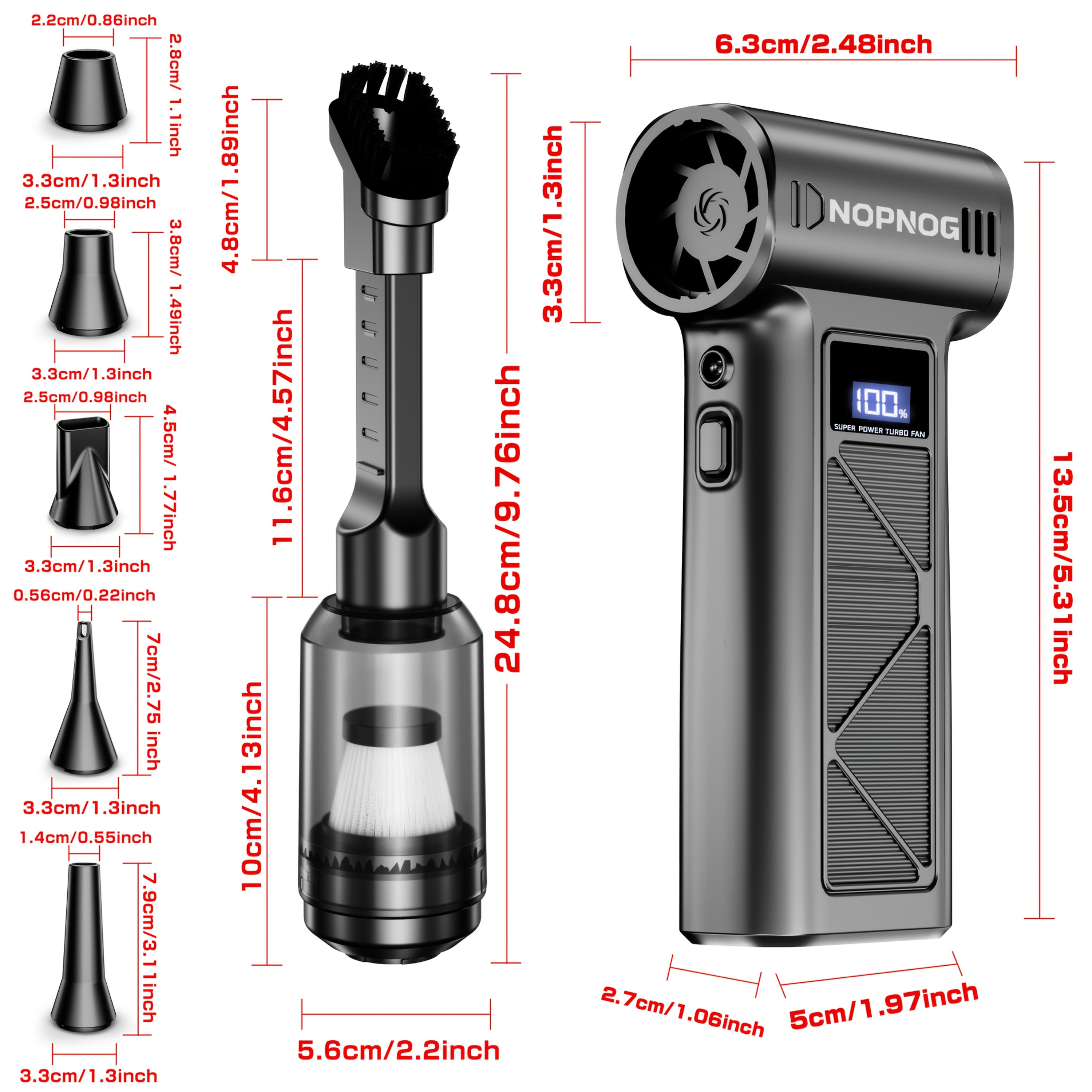 Electric Turbo Blower & Air Duster for Car Cleaning