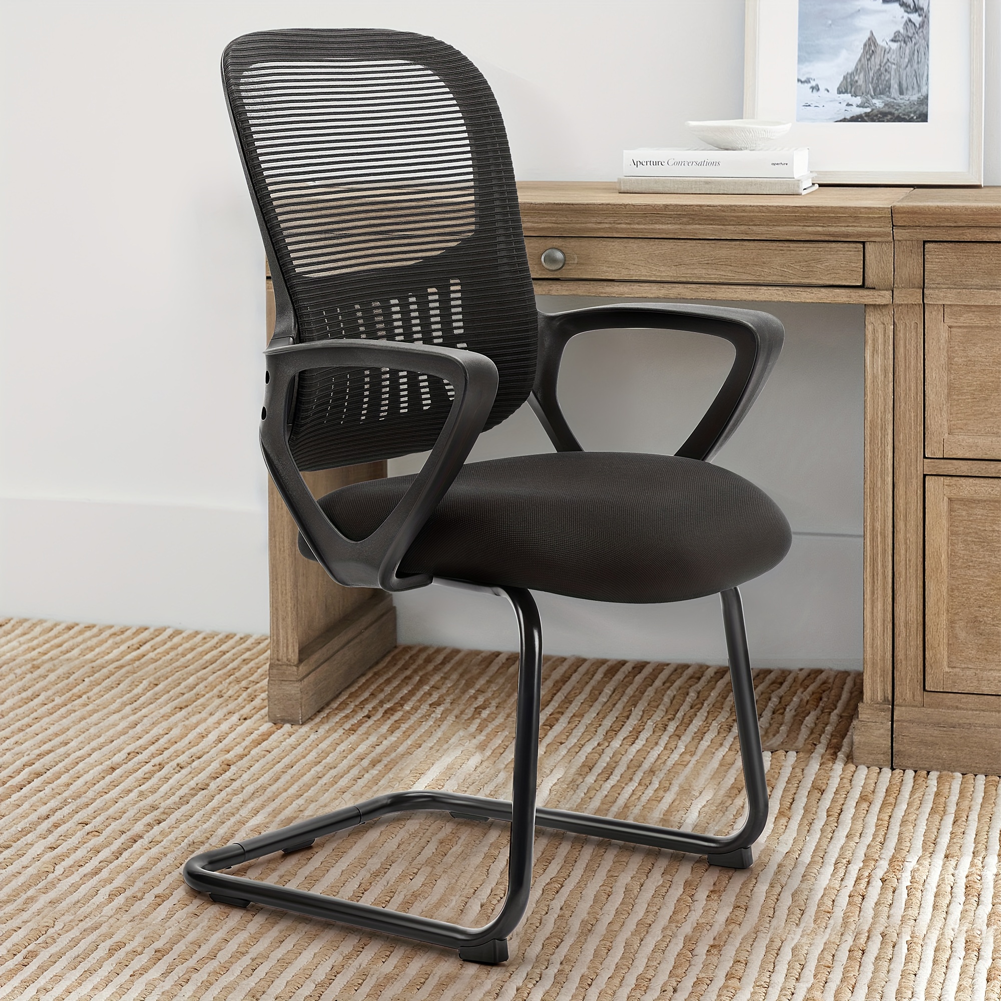 Ubuy Swivel Task Chair No Wheels Ergonomic Office Executive Office