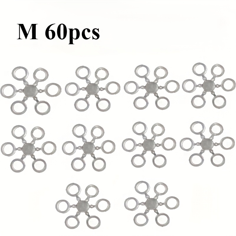 60pcs Transparent Band Pellet Elastic Pellet Rubber Rings For Fishing Baitbands Carp Stretcher Fishing Tackle