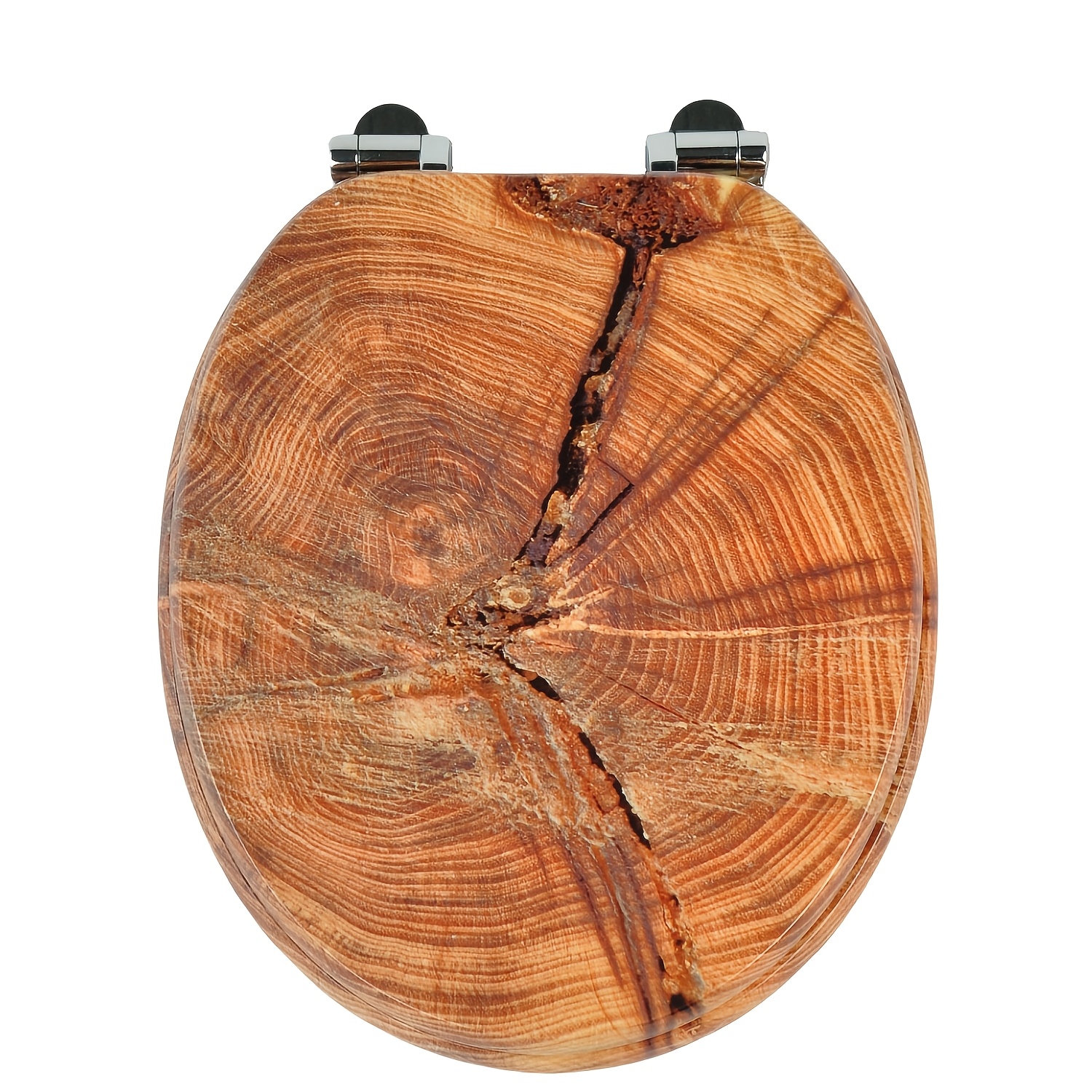 Image of Sainos Toilet With Soft Close Mechanism, Mdf Wooden Core, Sturdy Quality, Toilet Lid