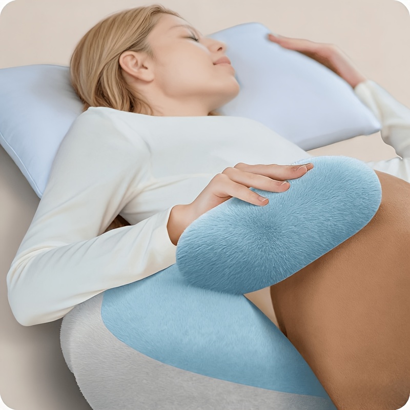 Butterfly-shaped Bed Wedge Pillow for Lumbar Relaxation, Small and Comfortable Pregnancy Pillow, Adjustable Size Lumbar Cushion, Soft and Comfortable Waist Support, Simple Crystal Velvet Maternity Pillow, Side Sleeping Belly Support Pillow