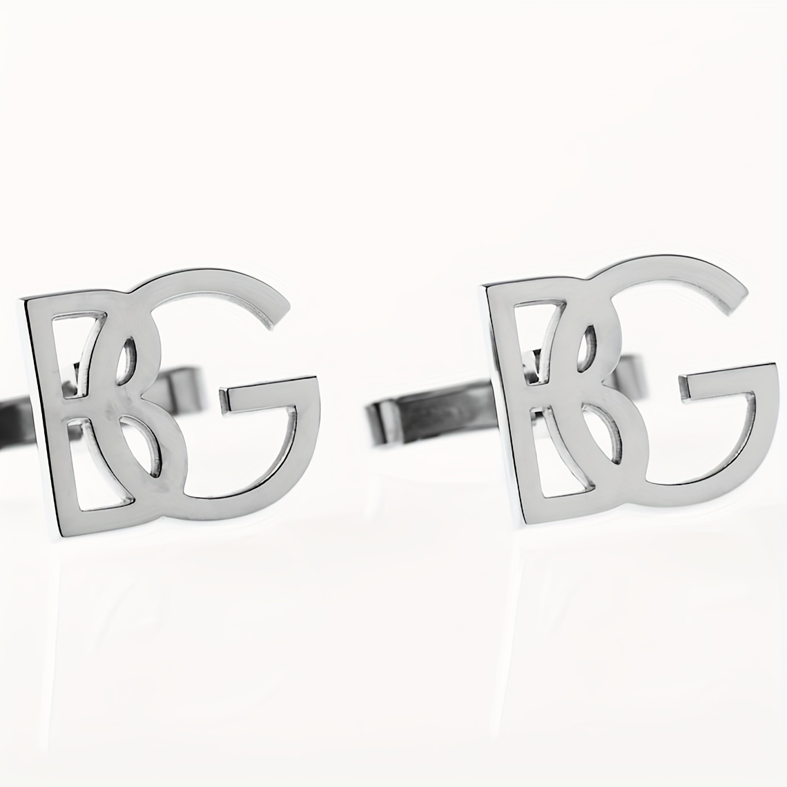 Customizable Elegant Stainless Steel Cufflinks with Initials