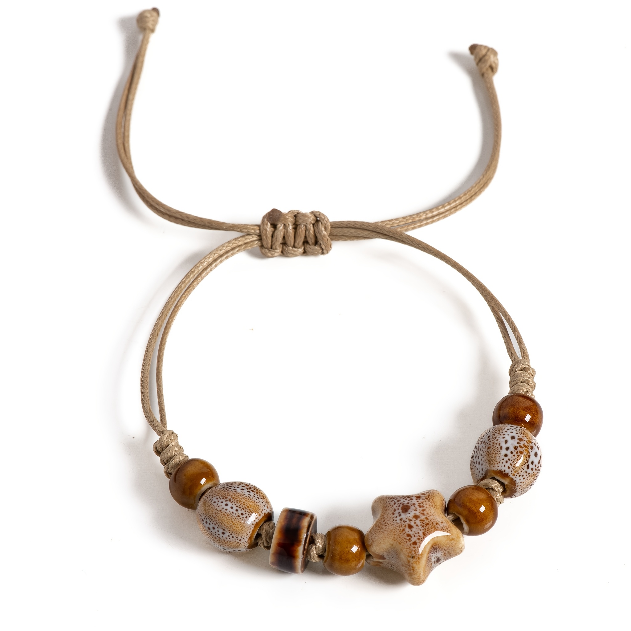 Star Claw Ceramic Bracelet Adjustable Boho Ethnic Jewelry Unique Gift for Women