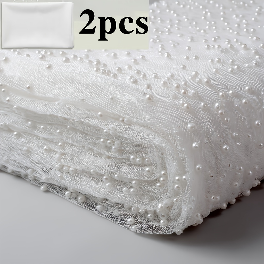 TEMU 2pcs - Mesh Tulle Wedding , Multi- , Elegant And Romantic , High-strength Polyester Lightweight Easy To Handle, Durable And Sturdy, Suitable For