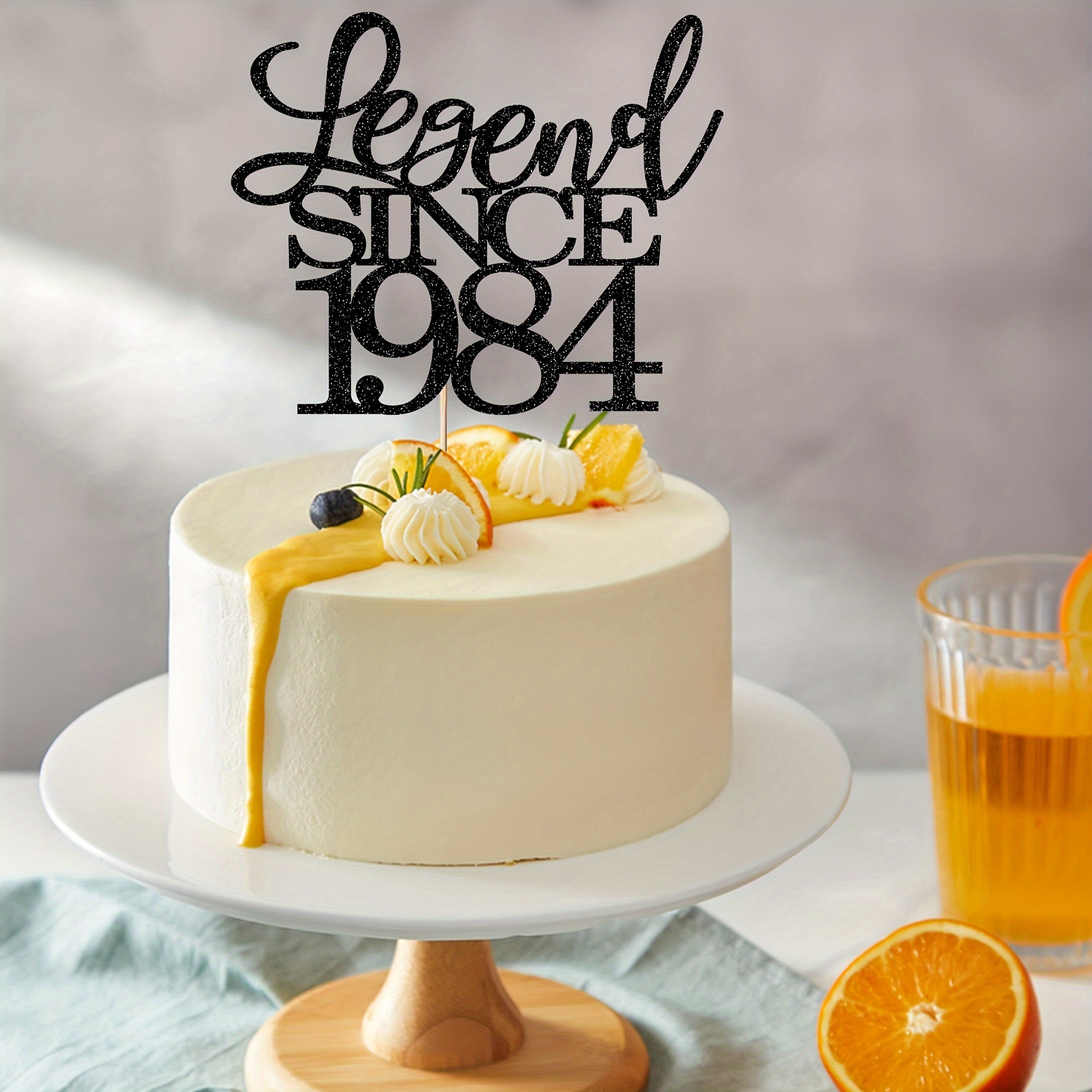新しい 1984年以来の伝説 1個 ケーキトッパー 40歳の誕生日 デーケーキ 飾り・トッピング材料