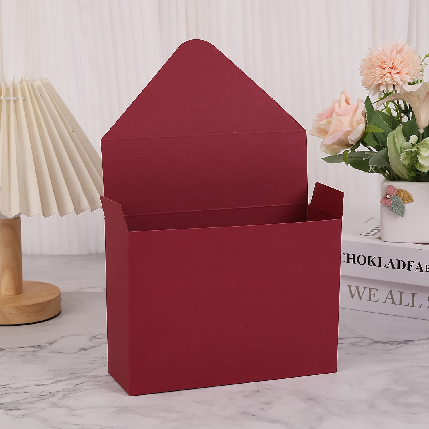 TEMU 6 piezas de elegantes cajas de flores estilo sobre, cajas de embalaje para regalos de para , , Acción de Gracias, , temporada de graduación,