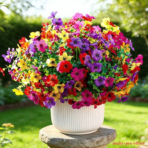 20pcs artificial spring summer indoor outdoor seasonal decor mixed faux flowers ideal for and garden decoration anniversaries mothers day grandparents day housewarming birthdays weddings dates