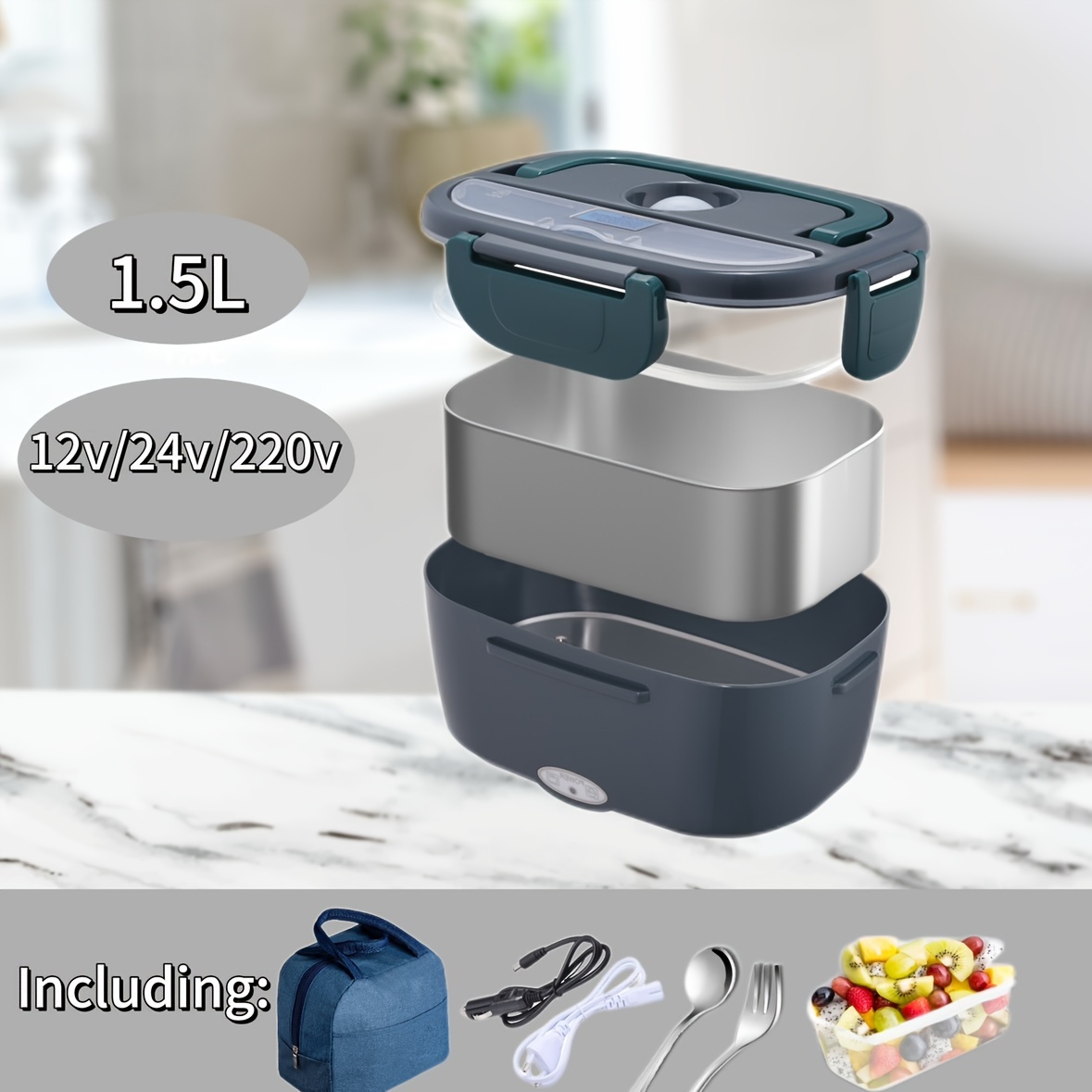 

60w - Box: 1.5l For , Insulated Bag And Cutlery, Suitable Of Vehicles