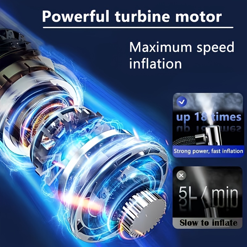 tire inflator portable air compressor portable air pump for car faster inflation electric air pump with digital pressure gauge for car bike motorcycle details 7