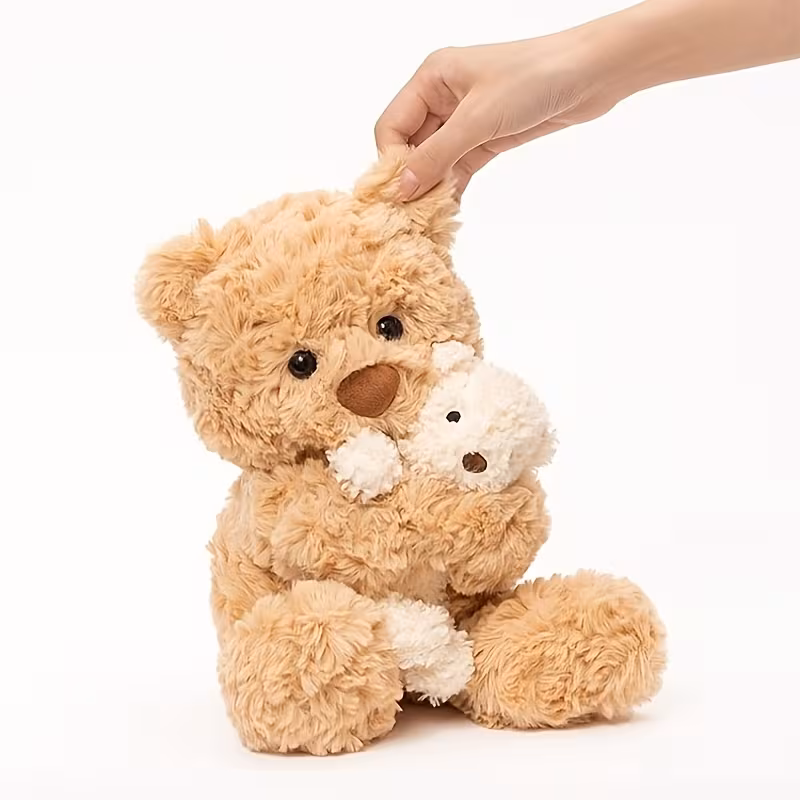 cute teddy bear plush toy cartoon bear holding a bear dolls funny soft stuffed interactive doll sofa decor plush for bedroom desk decoration items gift for Product details 7