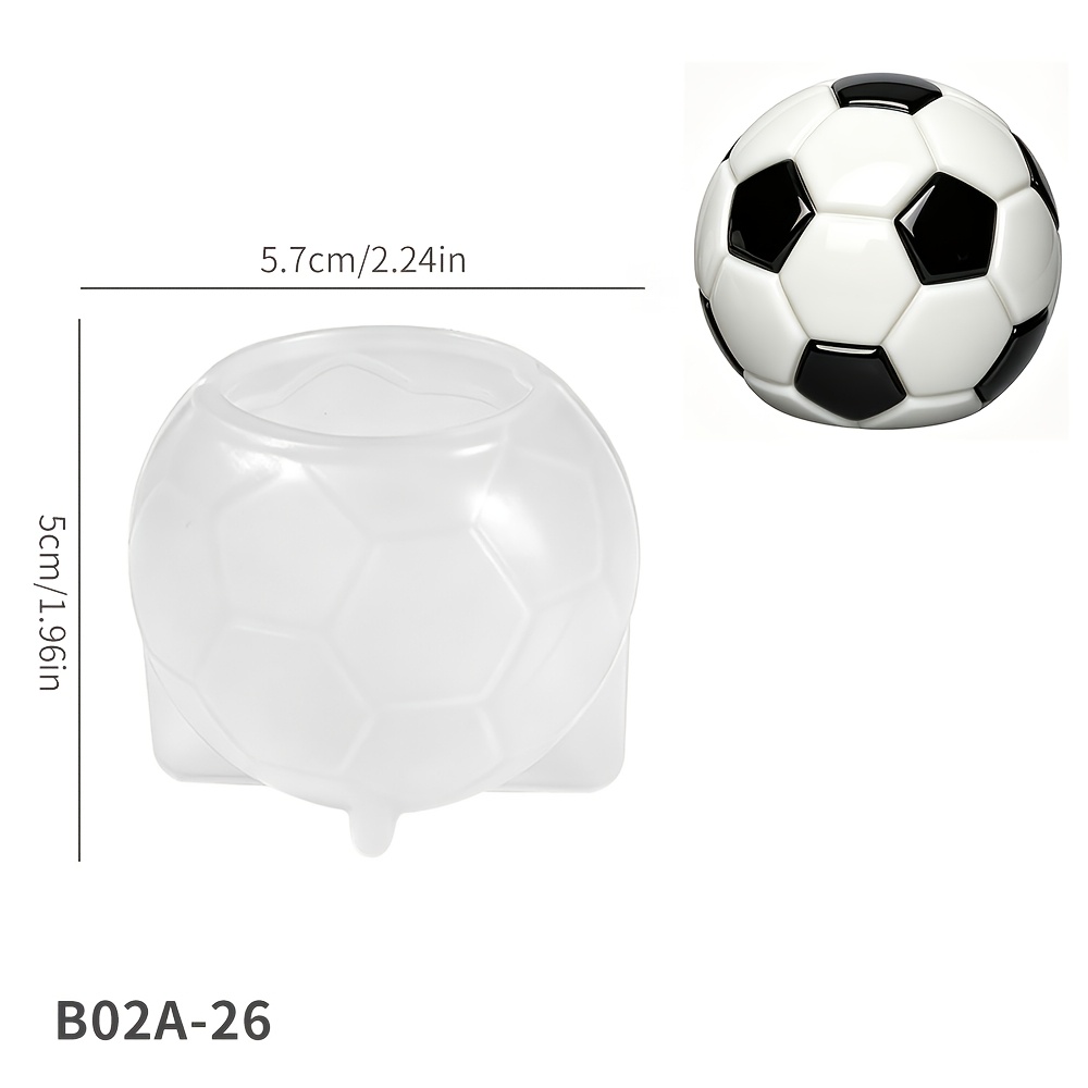 TEMU 3d Football Shape Silicone Mold, Football Candle Mold, Resin Mold, For Keychain Jewelry Pendant, Home Table Decor, Handmade Craft, Charms Gifts