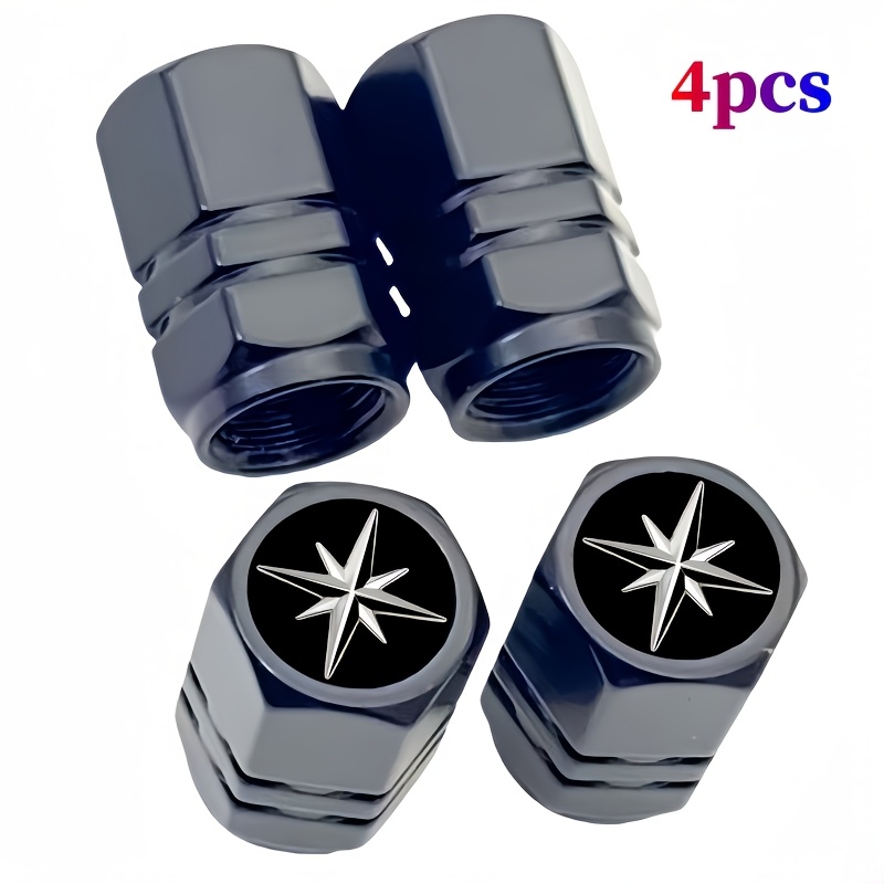 TEMU 4pcs/5pcs tapas de válvula de aluminio con diseño de , adecuadas para ruedas de coche/bicicleta/camión/motocicleta, cubierta antipolvo para aire