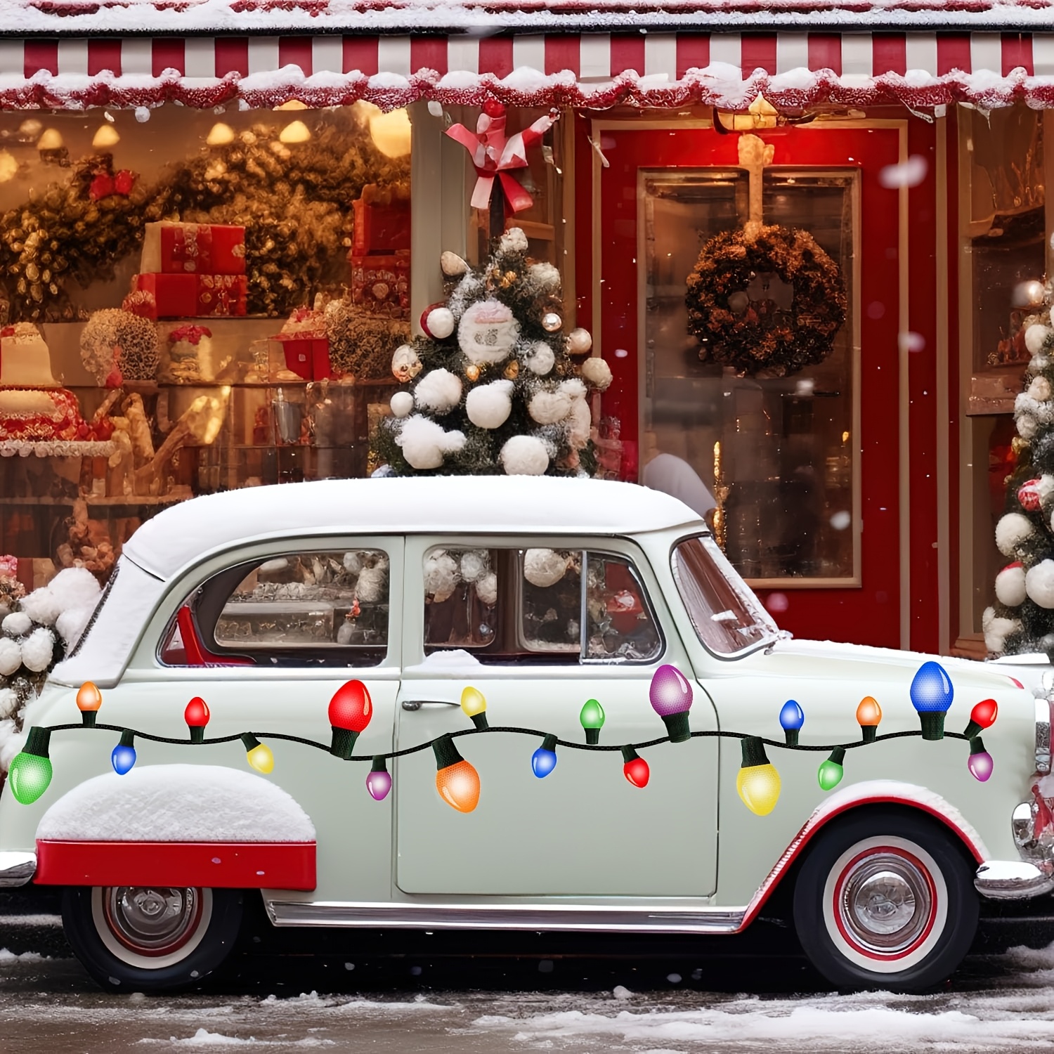 Temu – TEMU 36 Sets Of Christmas Reflective Car Magnet Decorations, 18 Sets Of Colorful Light Bulb Magnets, 18 Sets Of Magnetic Wire Decoration Components,