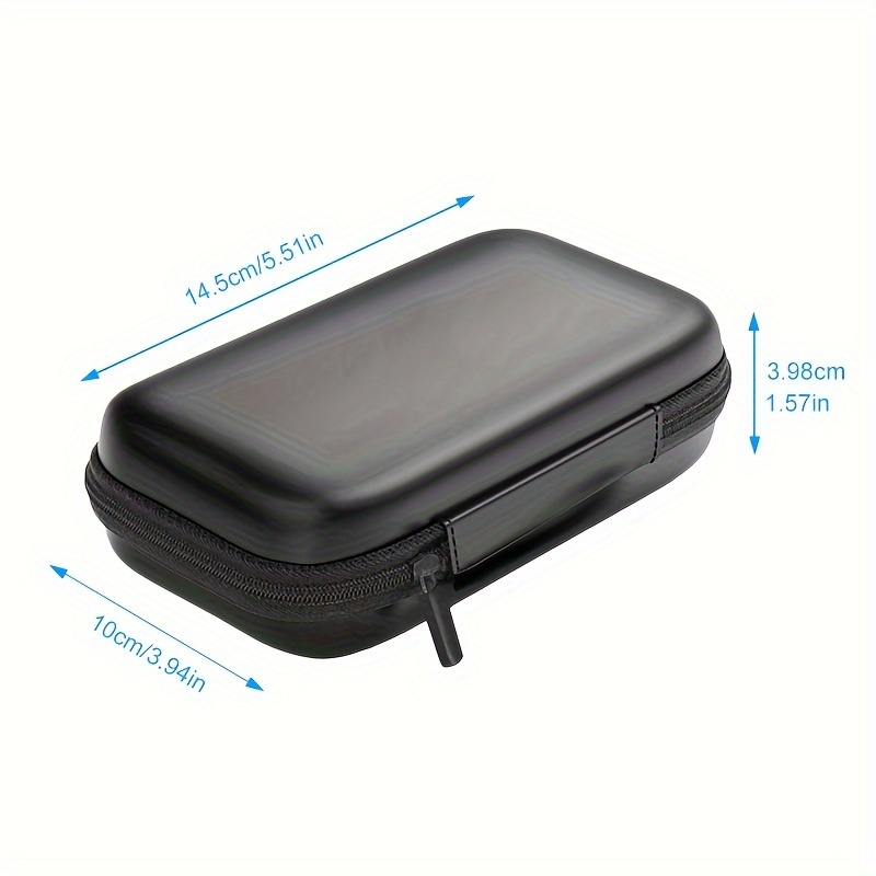 Image of Portable Small Storage Bags High Quality Mini Travel Digital Earphone Shockproof Case Solid Color Pu Hdd Pouch Headset Protection Cover Large Capacity Organizer Small Items